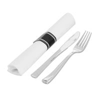 600ct White Disposable Plastic Cutlery Set Spoons, Forks and Knives (200 Guests)