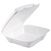 Newspring VERSAtainer Microwavable Containers, Rectangular, 12 oz, 4.5 x  5.5 x 2.12, White/Clear, Plastic, 150/Carton