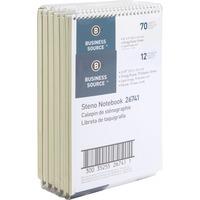 Business Source Steno Notebook - 70 Sheets - Wire Bound - Gregg Ruled Margin - 15 lb Basis Weight - 6 Business Source Steno Notebook - 70 Sheets - Wire Bound - Gregg Ruled Margin - 15 lb Basis Weight - 6