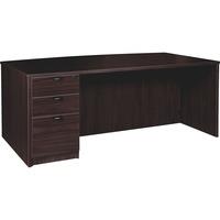 Lorell Prominence 2.0 Bowfront Double-Pedestal Desk - 72