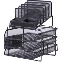 Lorell Divided 4-tier Desktop Organizer - 4 Tier(s) - 15.8