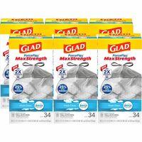 Glad ForceFlexPlus Tall Kitchen Drawstring Trash Bags - Fresh Clean with Febreze Freshness - 13 gal Capacity - 24.02