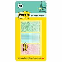 Post-it Printed Flags - 60 x Assorted Pastel - 1 Post-it Printed Flags - 60 x Assorted Pastel - 1