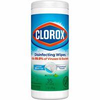 Clorox Disinfecting Cleaning Wipes - Ready-To-Use - Fresh Scent - 35 / Canister - 840 / Pallet - Anti-bacterial, Textured, Bleach-free - Green
