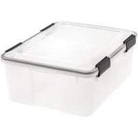 Flipside Primary Assorted Plastic Storage Postal Tote - 4 Pack - x 13.3  Width x 11.6 Depth x 18.3 Height - 11 gal - Lid Closure - Rugged -  Plastic - Assorted - For Moving, Storage - 4 / Pack - Plano Office Supply