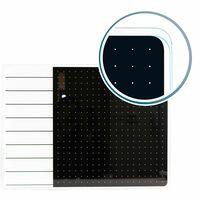 Viztex Glacier White & Black Plan & Grid Glass Dry Erase Board - 17