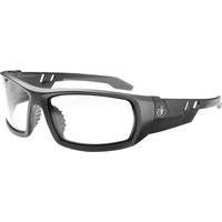 Skullerz Dagr Clear Lens Safety Glasses - Recommended for: Sport, Shooting, Boating, Hunting, Fishing, Skiing, Construction, Landscaping, Carpentry, Shower - UVA, UVB, UVC, Debris, Dust Protection - Clear Lens - Kryptek Highlander Frame - Scratch Res