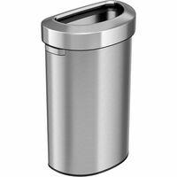 HLS Commercial Semi-Round Open Top Trash Can - 23 gal Capacity - Half-round - Fingerprint Proof, Smudge Resistant, Durable, Handle - 33 HLS Commercial Semi-Round Open Top Trash Can - 23 gal Capacity - Half-round - Fingerprint Proof, Smudge Resistant, Durable, Handle - 33