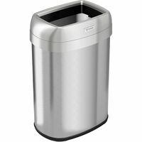 HLS Commercial Stainless Steel Open Top Trash Can - 13 gal Capacity - Elliptical - Manual - Heavy Duty, Fingerprint Resistant, Bacteria Resistant, Vented, Handle, Easy to Clean - 24.3 HLS Commercial Stainless Steel Open Top Trash Can - 13 gal Capacity - Elliptical - Manual - Heavy Duty, Fingerprint Resistant, Bacteria Resistant, Vented, Handle, Easy to Clean - 24.3