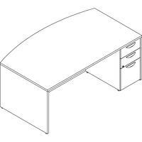 Lorell Prominence 2.0 Bowfront Double-Pedestal Desk - 72
