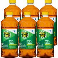 CloroxPro Pine-Sol Multi-Surface Cleaner - For Multipurpose - Concentrate - 60 fl oz (1.9 quart) - Pine Scent - 6 / Carton - Deodorize, Odorless, Anti-bacterial, Residue-free - Amber