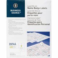 Business Source Laser/Inkjet Name Badge Labels - 2 1/3 Business Source Laser/Inkjet Name Badge Labels - 2 1/3