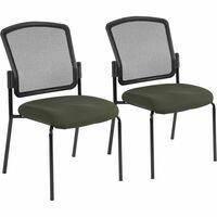 Eurotech Dakota 2 Guest Chair - Burgundy Fabric Seat - Steel Frame - Four-legged Base - 1 Each