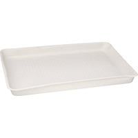 Dart Large 1-Compartment Carryout Foam Trays - 9 inch Length 9 inch Width Food Container - Foam - 200 Piece(s) / Carton, White