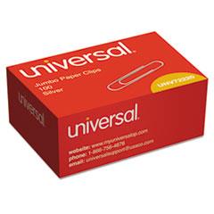 Smooth Paper Clips, Wire, Jumbo, Silver, 100/Box UNV72220EA