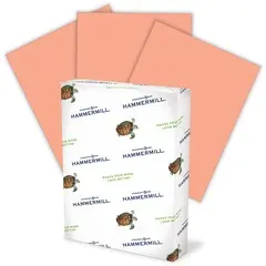 Hammermill Colors Recycled Copy Paper - Salmon - Letter - 8 1/2" x 11" - 20 lb Basis Weight - Smooth - Jam-free, Archival-safe, Acid-free - Salmon - 500 Sheets per Ream - 10 / Carton HAM103119CT