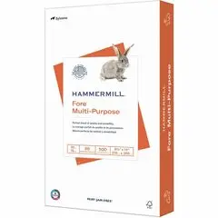 Hammermill Fore Multipurpose Copy Paper - White - 96 Brightness - Legal - 8 1/2" x 14" - 20 lb Basis Weight - Acid-free - White - 500 / Ream HAM103291