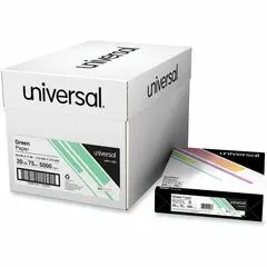 Universal Copy Paper - 20 lb Basis Weight - 75 g/m² Grammage - Green - 5000 Sheets - 500 Sheets per Ream - 10 Ream per Case UNV11203CT
