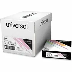Universal Copy Paper - 20 lb Basis Weight - 75 g/m² Grammage - Pink - 5000 Sheets - 500 Sheets per Ream - 10 Ream per Case UNV11204CT