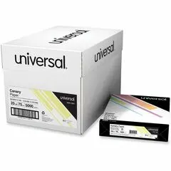 Universal Copy Paper - 20 lb Basis Weight - 75 g/m² Grammage - Canary - 5000 Sheets - 500 Sheets per Ream - 10 Ream per Case UNV11201CT