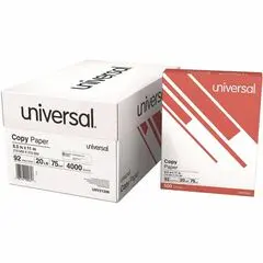 Universal Copy Paper - 92 Brightness - 20 lb Basis Weight - White - 4000 Sheets - 500 Sheets per Ream - 8 Ream per Case UNV21208