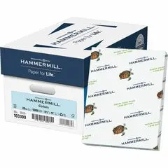 Hammermill Colors Recycled Copy Paper - Blue - Letter - 8 1/2" x 11" - 20 lb Basis Weight - Smooth - Sustainable Forestry Initiative (SFI) - Archival-safe, Acid-free, Jam-free - Blue - 500 / Ream HAM103309