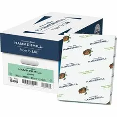 Hammermill Colors Recycled Copy Paper - Green - Letter - 8 1/2" x 11" - 20 lb Basis Weight - Smooth - Sustainable Forestry Initiative (SFI) - Acid-free, Archival-safe, Jam-free - Green - 10 / Pack HAM103366