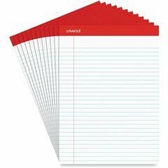 Perforated Ruled Writing Pad, Legal Ruled, Letter, White, 50 Sheet, Dozen UNV20630