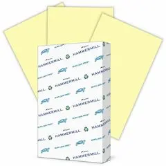 Hammermill Colors Recycled Copy Paper - Canary - Legal - 8 1/2" x 14" - 20 lb Basis Weight - Sustainable Forestry Initiative (SFI) - Jam-free - Canary - 10 / Pack HAM103358