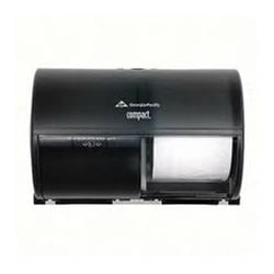56784 Compact? Side-By-Side Double Roll Bathroom Tissue Dispenser Black Smoke DTI56784