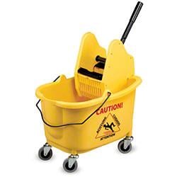 1012 JANNICO 35 QT MOP BUCKET WRINGER COMBO YELLOW DOWNWARD PRESSURE BUCW7577Y