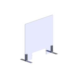 24″ X 24″ Plastic Safety Shield with Aluminum Feet and Cut-Out, Each  MISGL2424AC