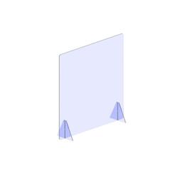 24″ X 24″ PLASTIC SAFETY SHIELD WITH PLASTIC FEET GSQP15451