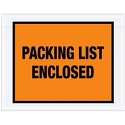 PL22 PACKING LIST ENVELOPE 7 X 5.5 FULL FACE ORANGE 1000/CASE EPL8A