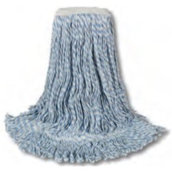700MWB O'DELL 700 Series HYGRADE RAYON FINISH MOP HEADS 4 PLY HYGRADE RAYON BLUE & WHITE STRIPE 5" HEADBAND (EACH) MMHMFM