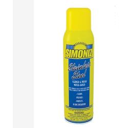 S3336012 SIMONIZ STAINLESS STEEL POLISH WATER BASED AEROSOL- 12/20oz/cs MCA820