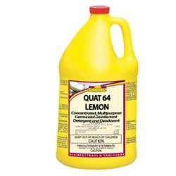 LEMONALL/QUAT 64 LEMON SIMONIZ QUAT 64 DISINFECTANT DEODORANT GALLONS 4/CASE MCC751