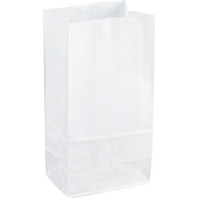 Sparco White Kraft Paper Bags - 6 Width x 11 Length - SPR99828, SPR 99828  - Office Supply Hut
