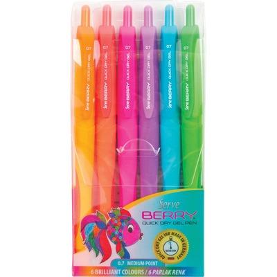 Retractable Gel Ink Pens: 0.5mm Fine Point Pen Multicolor No Smear