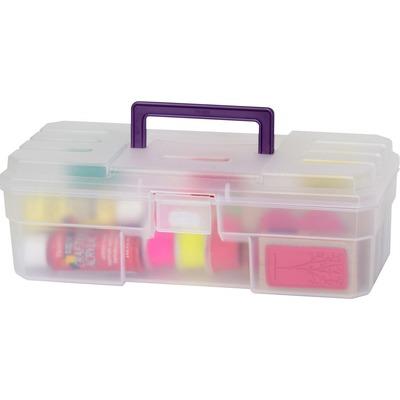 IRIS 17 quart Storage Box External Dimensions 17.5 Length x 12 Width x 17.5  Depth x 7 Height 4.25 gal Snap in Lid Closure Stackable Plastic Clear For  Scissors Notebook Office Supplies