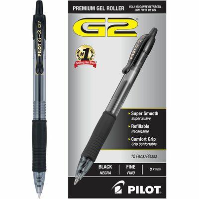 Pilot G2 Retractable Gel Ink Pen, 0.7mm, Assorted Ink - 20 pack