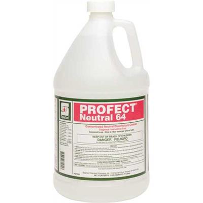 Spartan Chemical Profect 64 Neutral Disinfectant Cleaner, 1 Gallon, 4/Carton SP107104