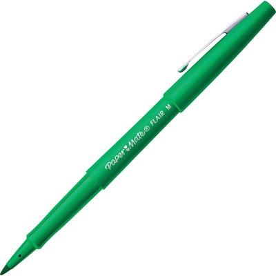 Paper Mate Flair Medium 0.7mm Felt Tip Green Pens 12/Box (8440152)