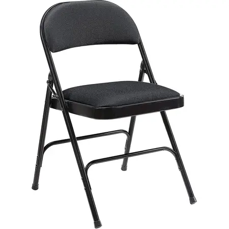 Diagram of folding chair with dimensions showing overall width 18.1 inches, seat width 16 inches, seat height 18.1 inches, overall height 29.6 inches, and seat length 16 inches.