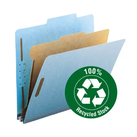 Wholesale Classification File Folder: Discounts on Smead Classification File Folder, 1 Divider, 2" Expansion, Letter Size, Blue, 10 per Box (21180) SM