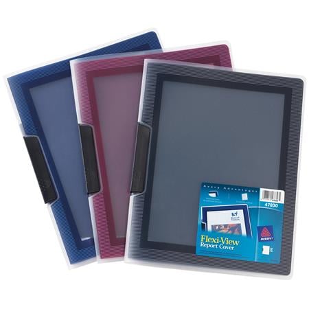 Avery Flexi-View Report Cover with Swing Clip, Non-Lift Print, Assorted, Color Will Vary, 1 Cover (47830) AVE47830-BULK