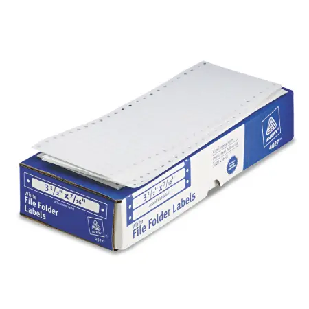 Wholesale Pin Feed Labels: Discounts on Avery Permanent File Folder Labels for Pin Fed Printers AVE4027