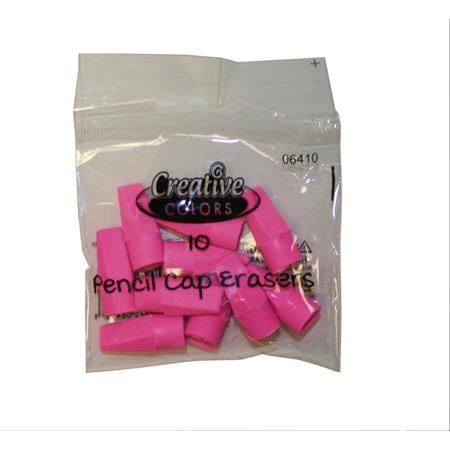 BULK Carton Bulk 10 Count Pink Pencil Cap erasers Sold in full cases of 144