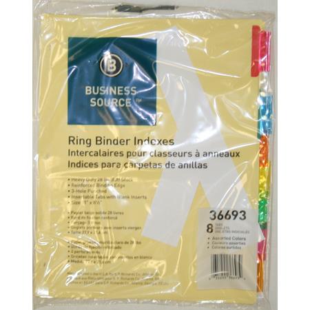 BULK Carton Index Dividers8 TabAssorted Colors 5599 available 10220