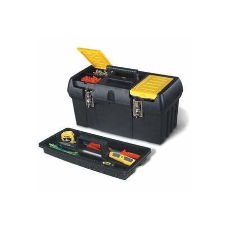 Mercury | Small durable plastic toolbox with tote tray and lid storage